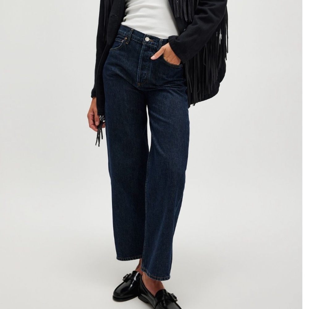 Agolde Blue Flare Wide Leg Jeans